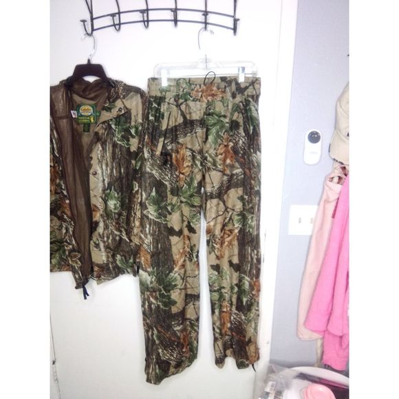 Cabelas Made In The USA Vintage Cameo Full Zip Hooded Hunting Jacket Size L And - Picture 11 of 12